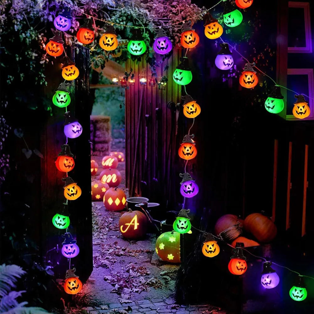 Pumpkin String Lights - RGB LED Indoor Outdoor Decoration