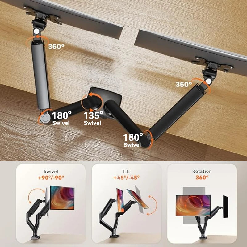 Dual Monitor Mounting Bracket - Desktop Universal Stand
