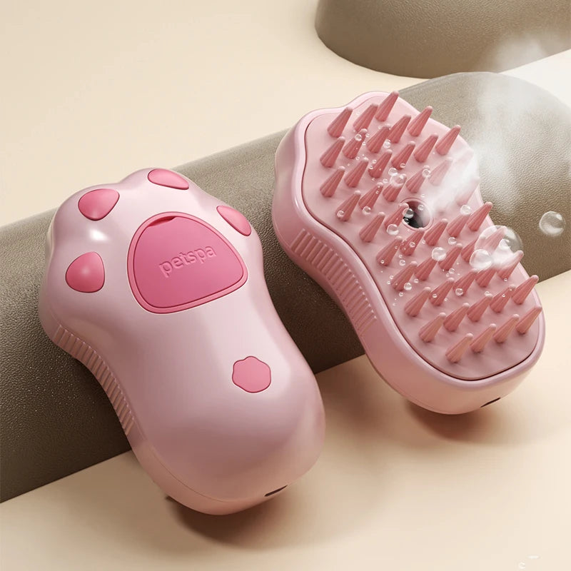 3-in-1 Steam Pet Brush - Electric Spray Grooming Tool for Dogs & Cats
