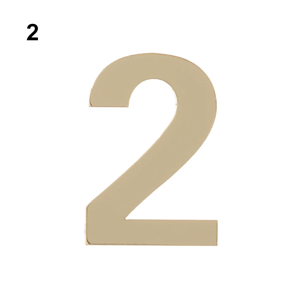 Self-Adhesive Address Number Stickers - Acrylic Door Plate Digits