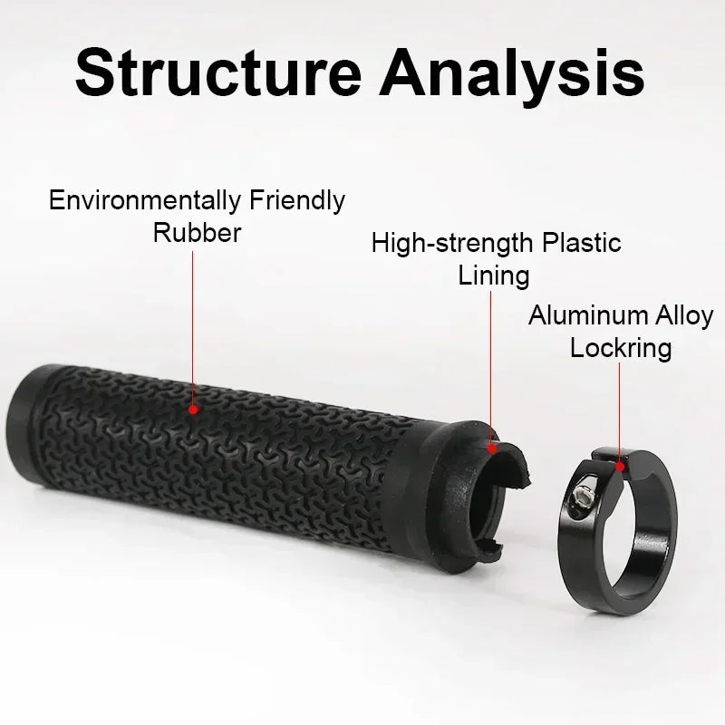 Bicycle Grips - Integrated Rubber Anti-Slip MTB Handlebar