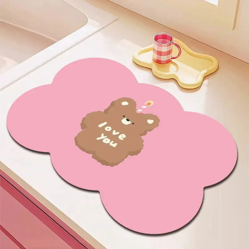Kitchen Water Draining Mat - Heat-Resistant Quick-Dry Table Mat