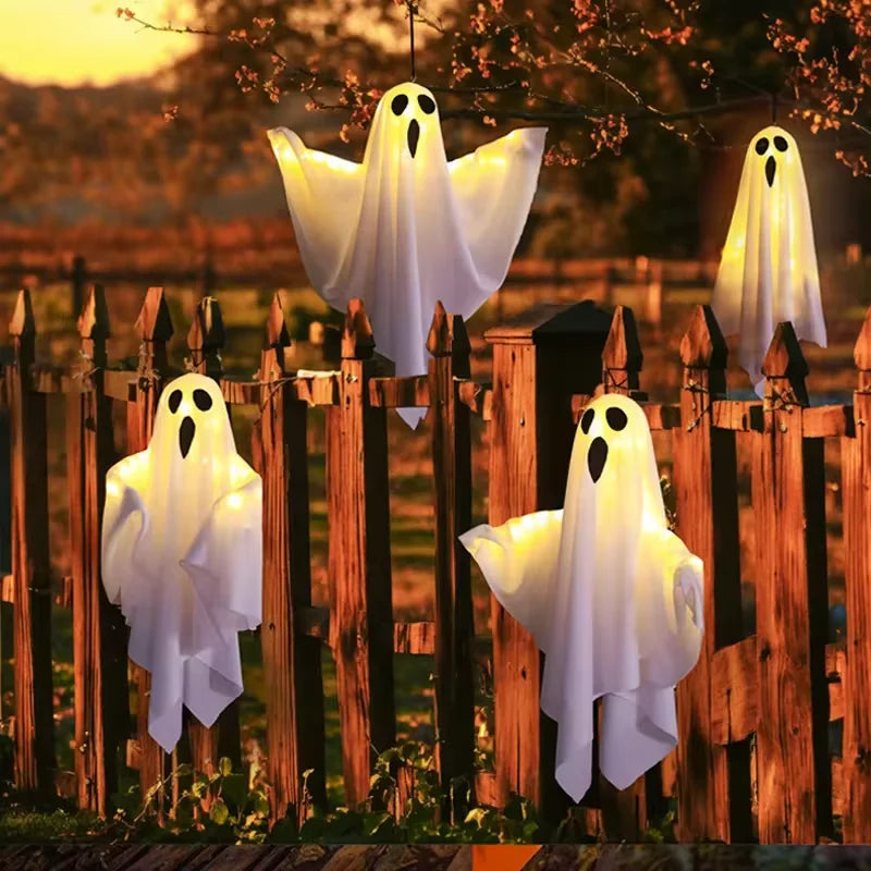 Halloween Ghost LED Light - Hanging Horror Prop Decoration