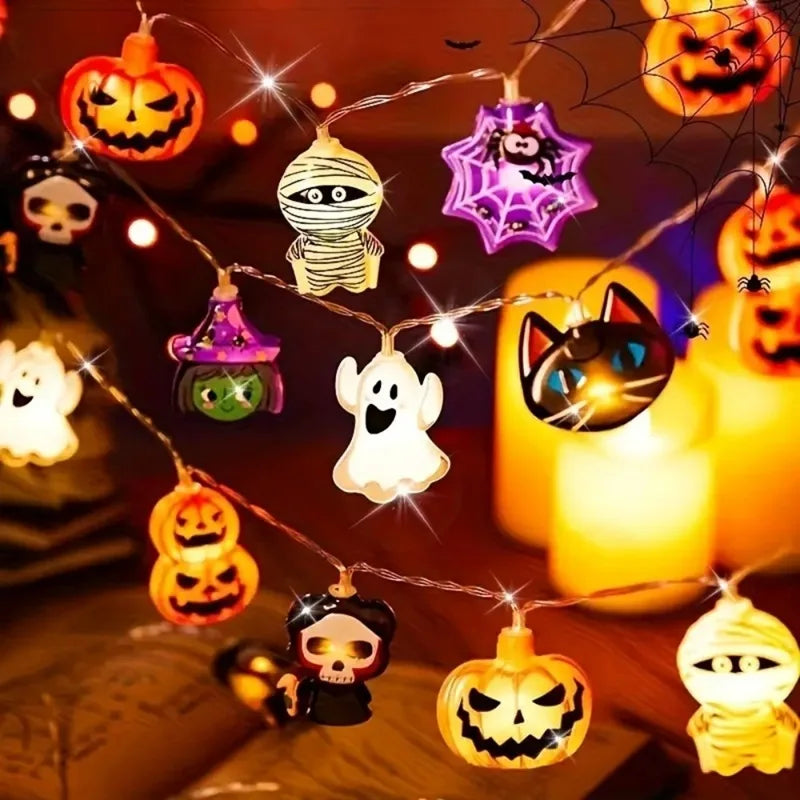 Halloween Hanging Ghost Mask Door Curtain - Haunted House Decor
