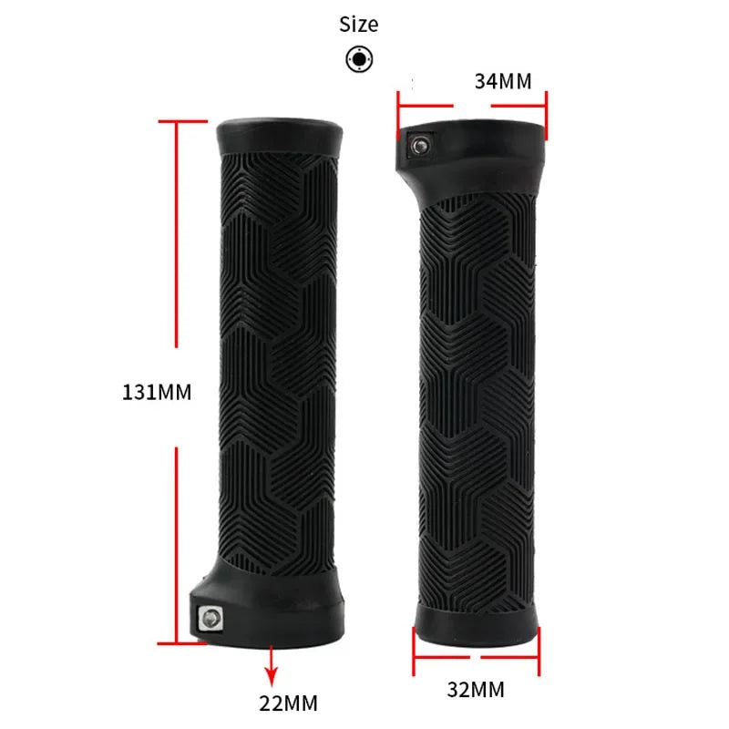 Rubber Bicycle Grips - Ergonomic MTB Handlebar Grips
