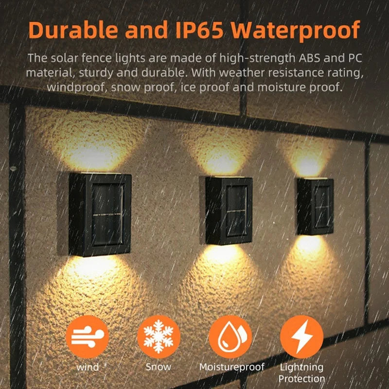 Solar Up and Down Spot Lights - Outdoor Waterproof Lighting