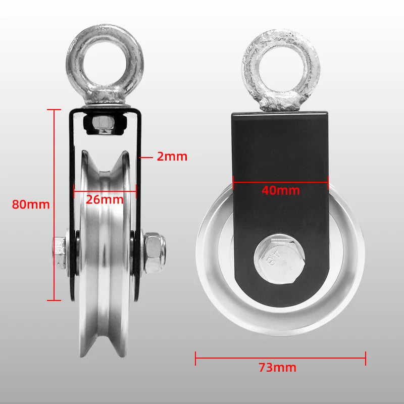 Polea de aluminio de alta resistencia - Sistema de fitness con rotación de 360°