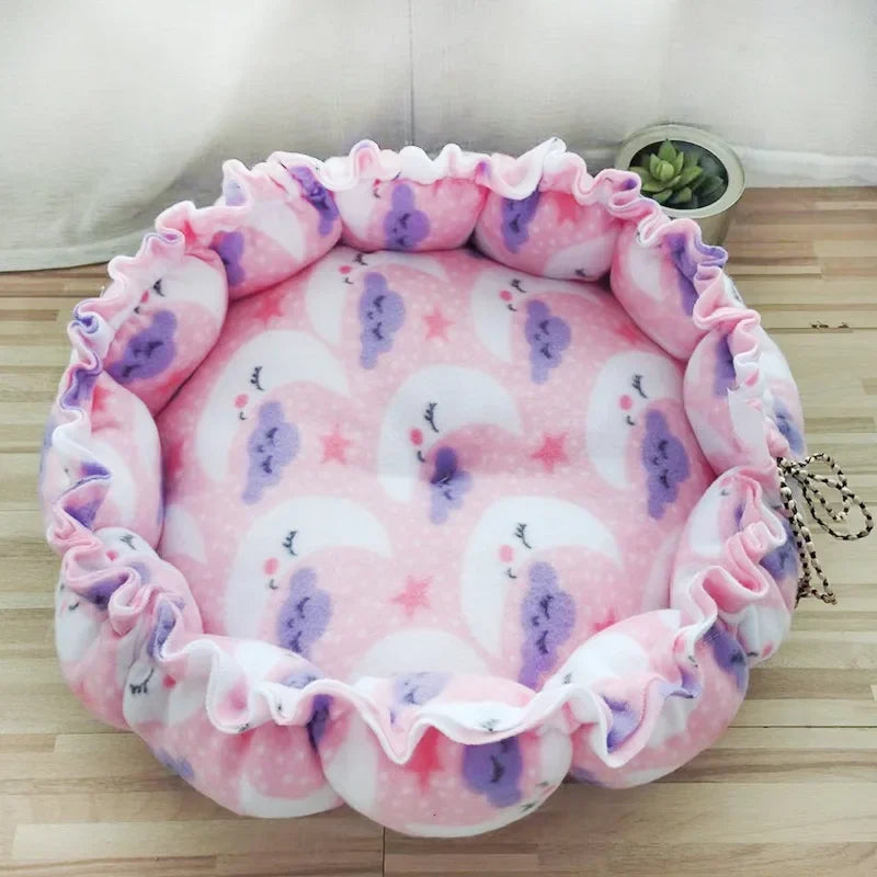 Soft Warm Nest Pet Cushion - Adjustable Drawstring Bed