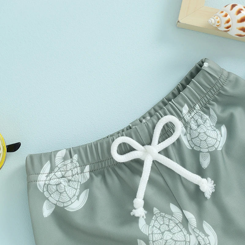 Bañador hawaiano para niños pequeños - Cintura elástica