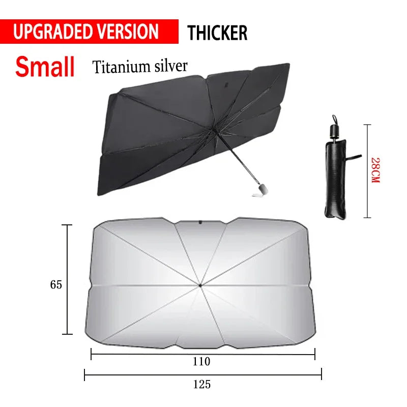 Premium Car Sunshade Umbrella - Block UV Rays, Reduce Heat