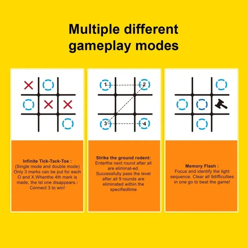 Tic Tac Toe Electronic Chessboard - Interactive Brain Game