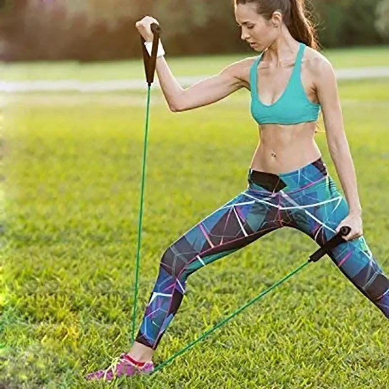 Exercise Resistance Belt with Handle - Elastic Fitness Band for Home Workouts