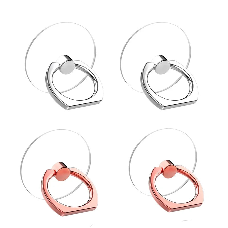 Soporte de anillo para teléfono móvil con rotación de 360 grados, transparente