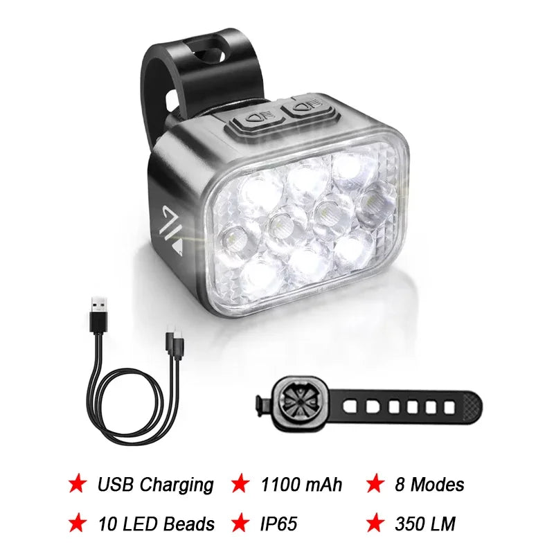 Bicycle Rear Light Front Light Set - USB Rechargeable LED COB