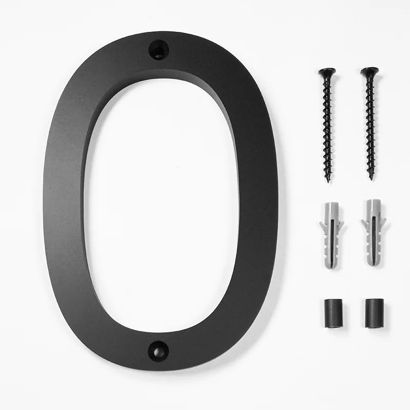 Large Floating House Numbers 6" - Black Acrylic Address Signs