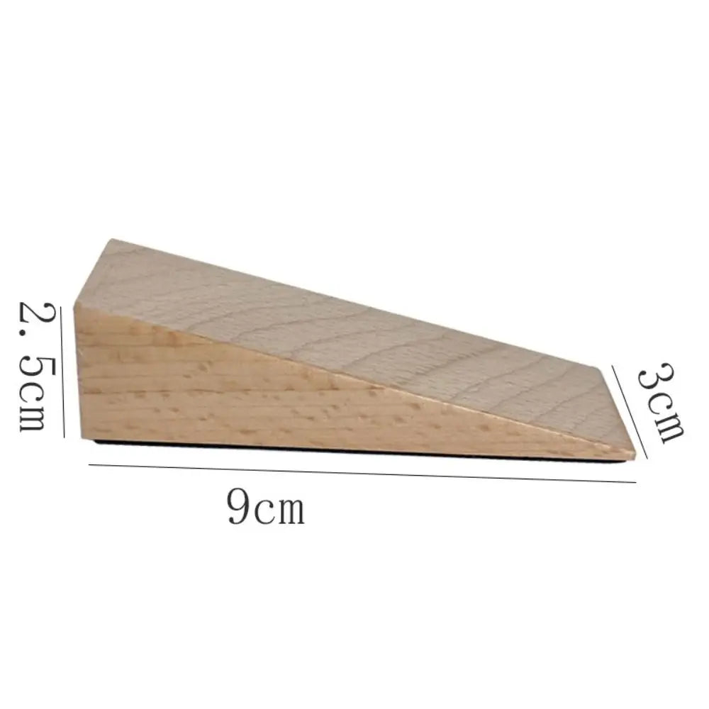 Wooden Door Stopper - No Drilling Required, Wear-Resistant Protection
