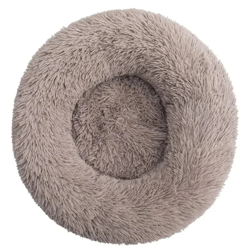 Round Plush Pet Bed - Super Soft for Large Dogs & Cats