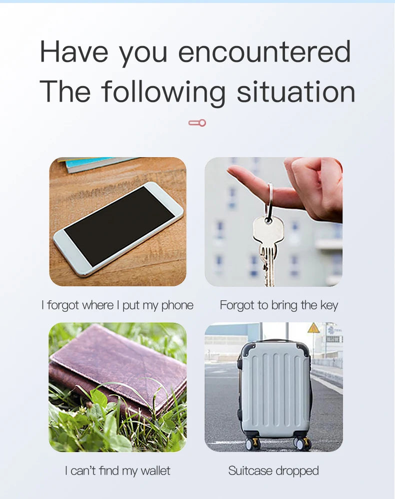 Mini GPS Locator Alarm Keychain - Smart Tag for Pets & Keys - Bascora