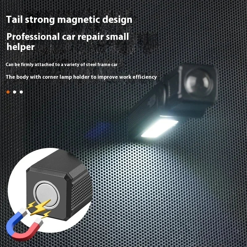 Lampe de travail magnétique à LED COB - Lampe de poche étanche rechargeable par USB