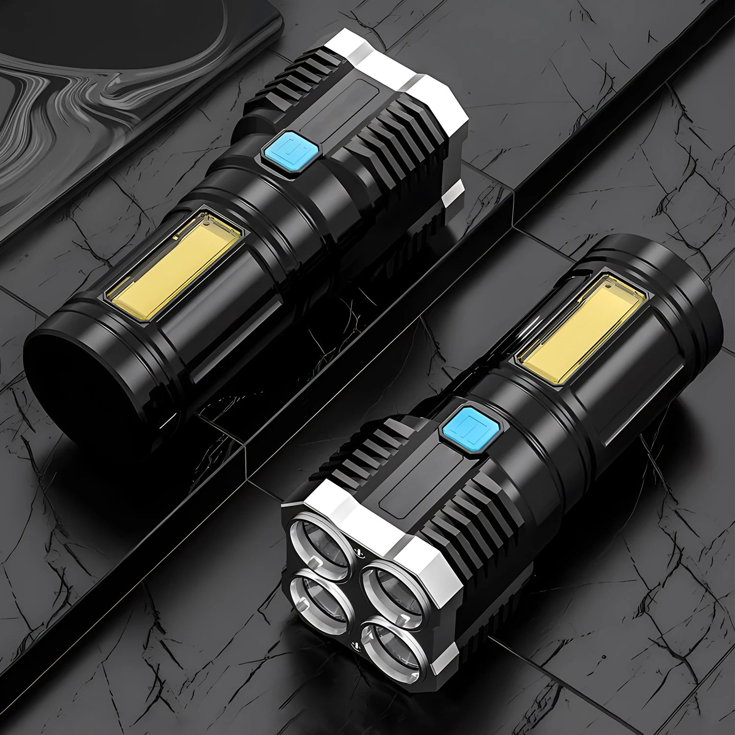 Self Defense Flashlight - Rechargeable High Power - Bascora