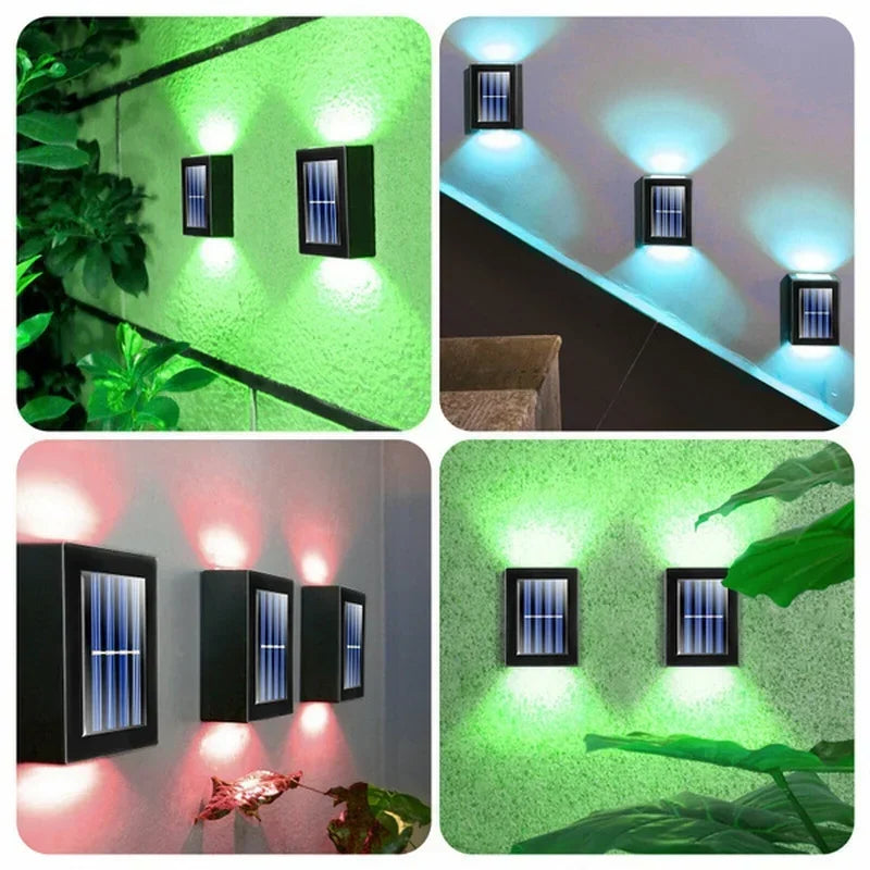 Solar Up and Down Spot Lights - Outdoor Waterproof Lighting