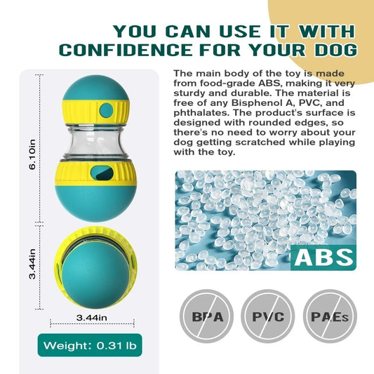 Interactive Dog Treat Dispenser Toy - Adjustable Slow Feeder for All Sizes - Bascora