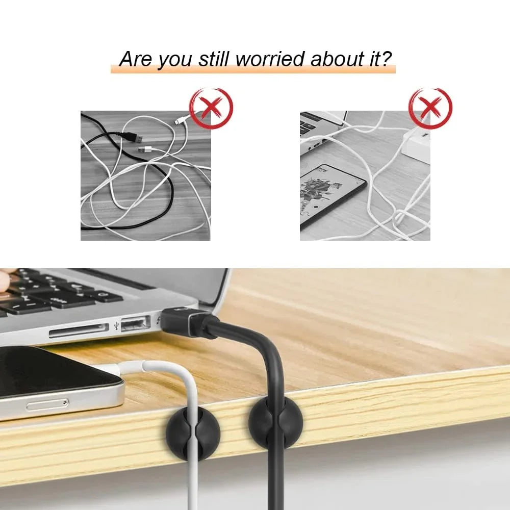 Mini enrouleur de câbles - Support de rangement pour câbles de bureau