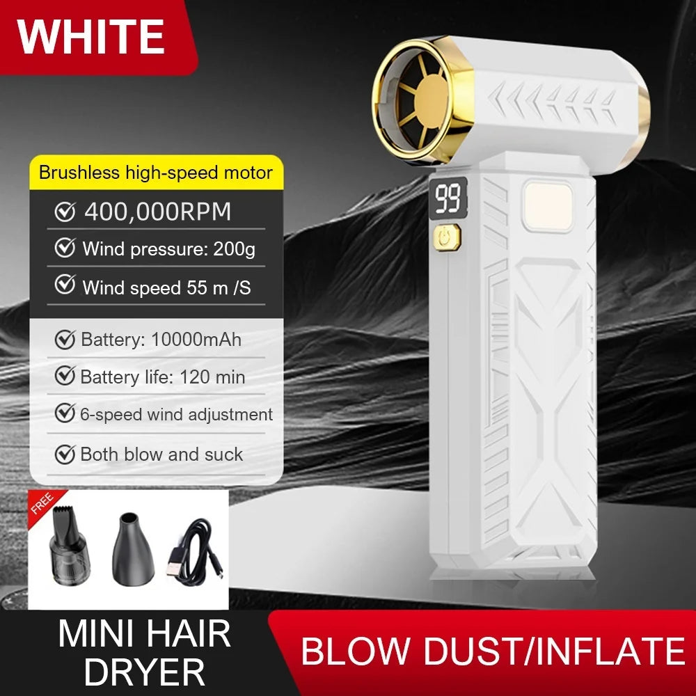 High-Power Turbo Jet Fan - 400,000 RPM Brushless Motor Blower