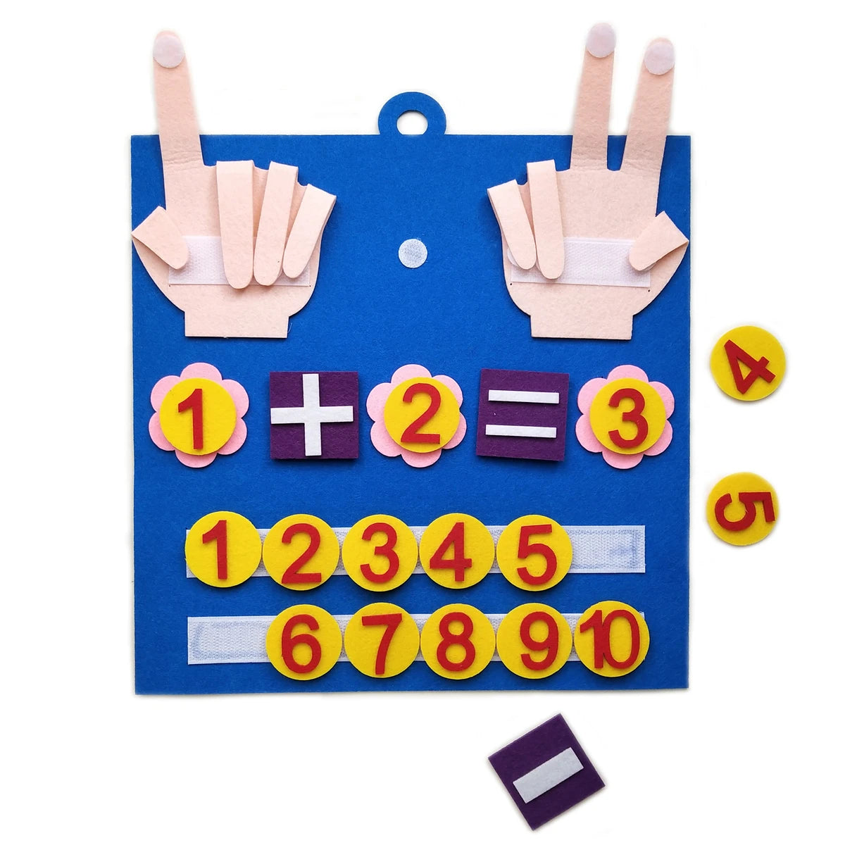 Montessori Math Toy - Felt Finger Numbers Counting Game