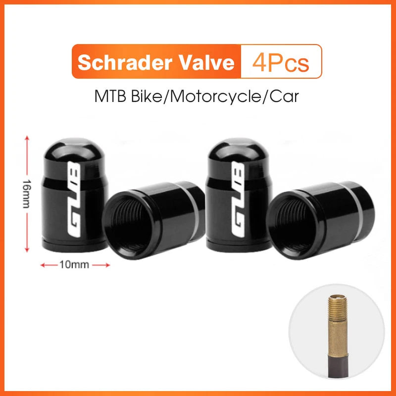Aluminum CNC Bicycle Tire Valve Cap - Dustproof Schrader Presta