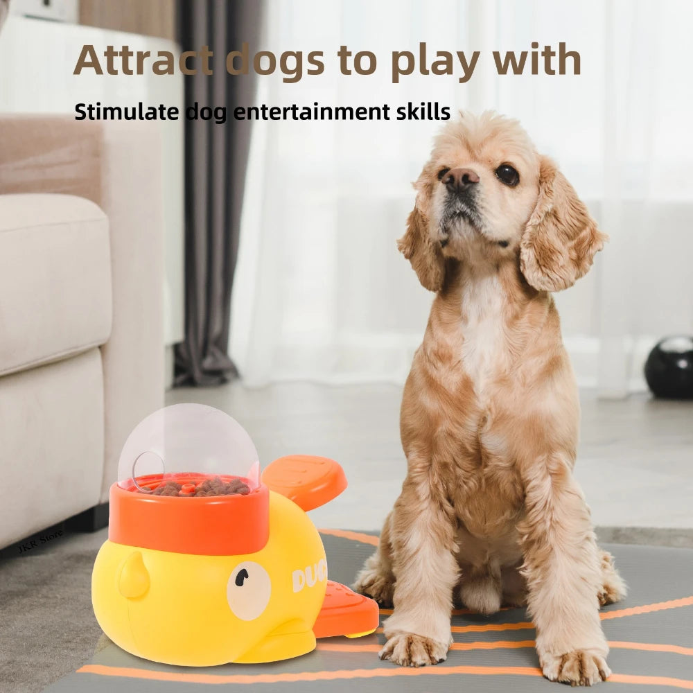 Pet Snack Feeder - Cartoon Duck Design Training Dispenser