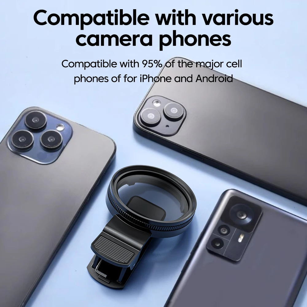 Universal Camera Lens Filter Kit - CPL UV Polarizer for Smartphones