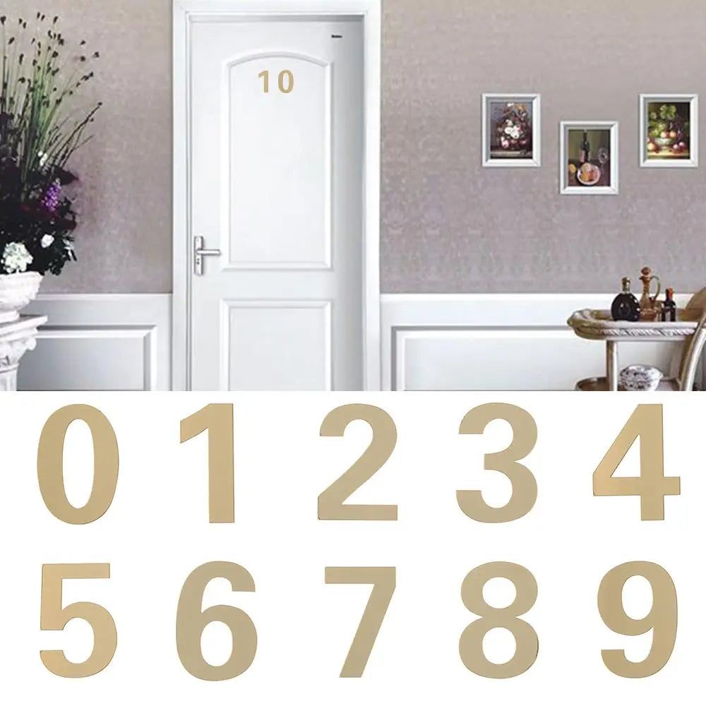 Self-Adhesive Address Number Stickers - Acrylic Door Plate Digits