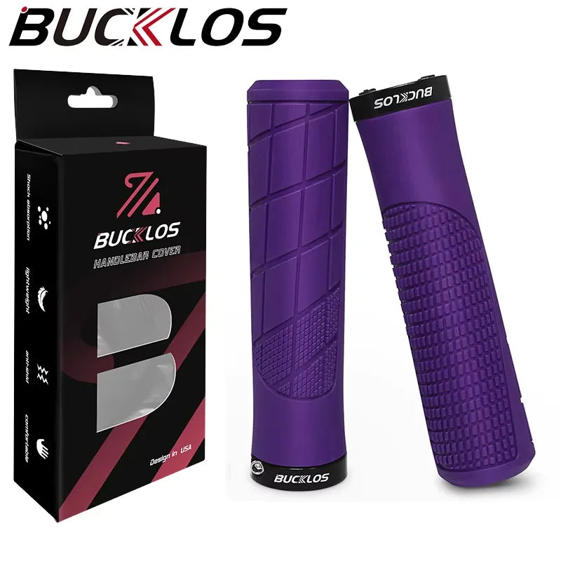 Bicycle Handlebar Grip - Rubber Shock Absorbing Lockable MTB