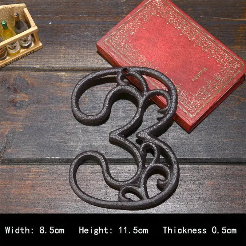 American Style Industrial Cast Iron House Numbers - Customized Address Signs