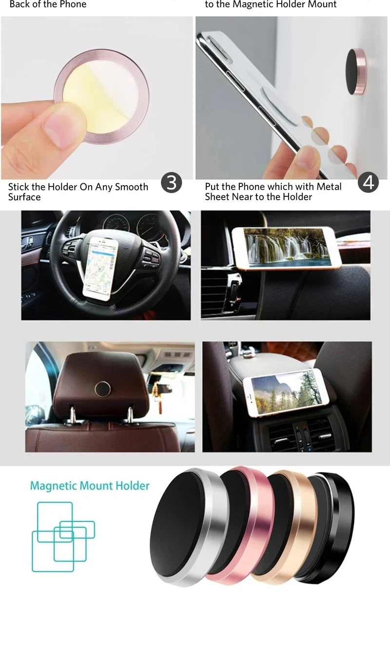 Magnetic Phone Car Holder - Universal Mount Bracket for Safe Driving