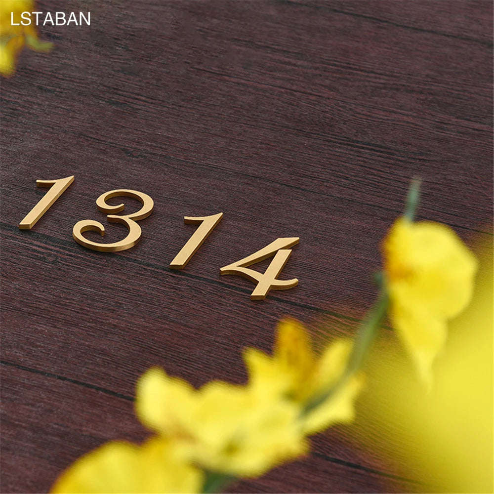 Nordic Retro Brass Address Numbers - Antique Copper House Number Signs