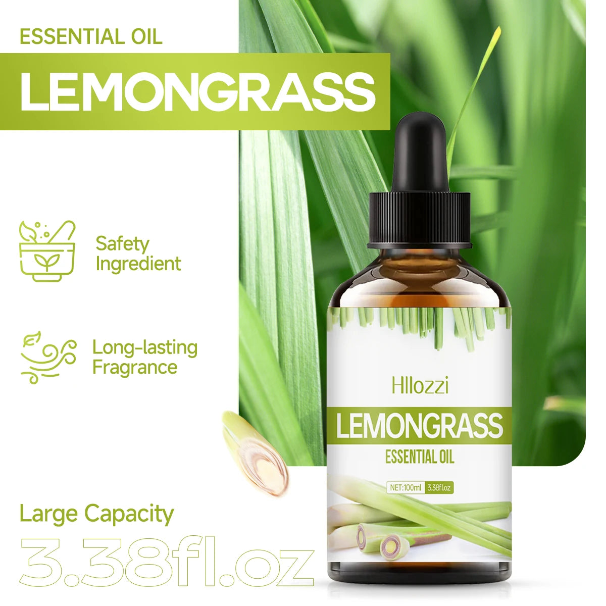 Lemongrass Essential Oil - Hair & Skin Care Massage Treatment