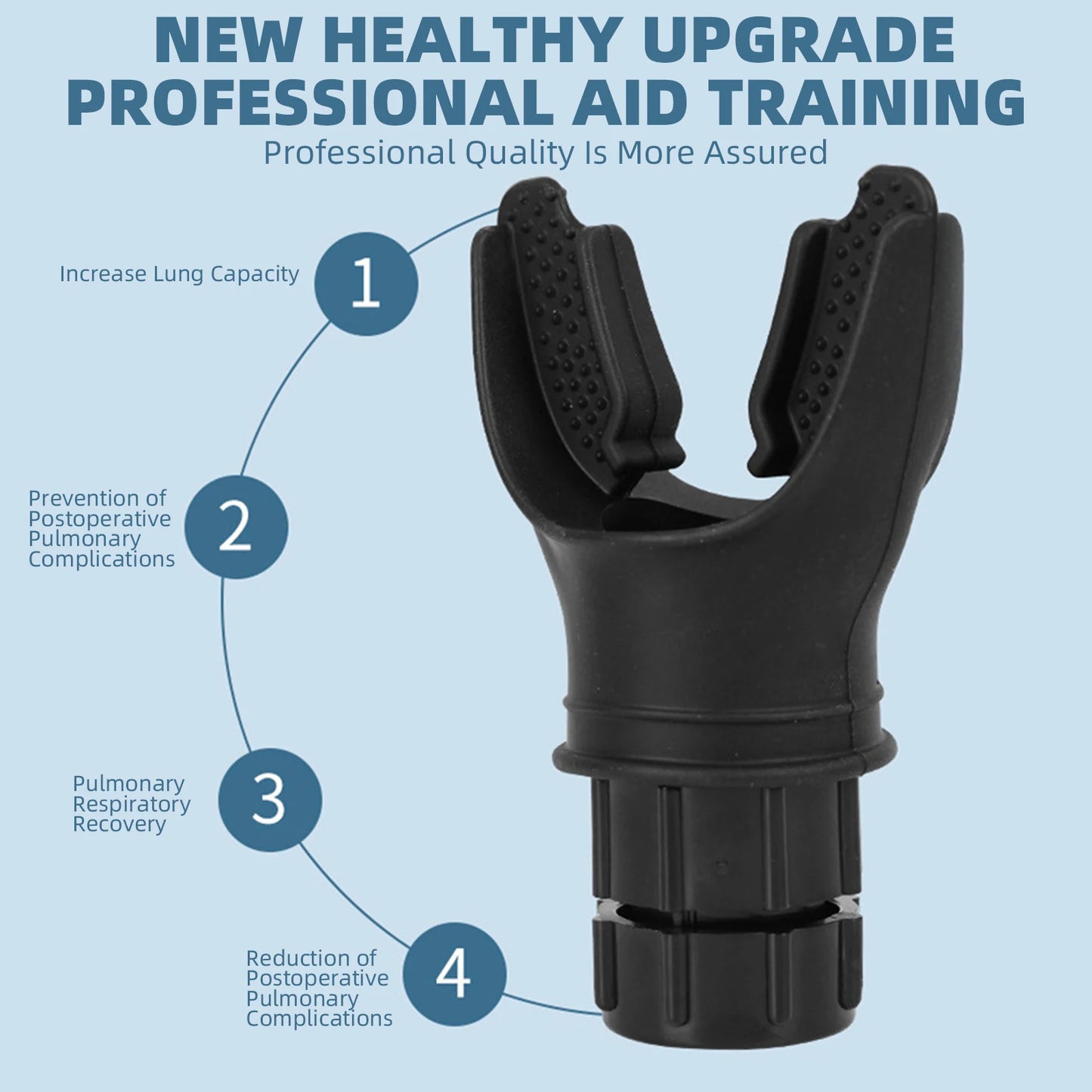 Breathing Exercise Device - Portable Lung Fitness Trainer with Adjustable Resistance