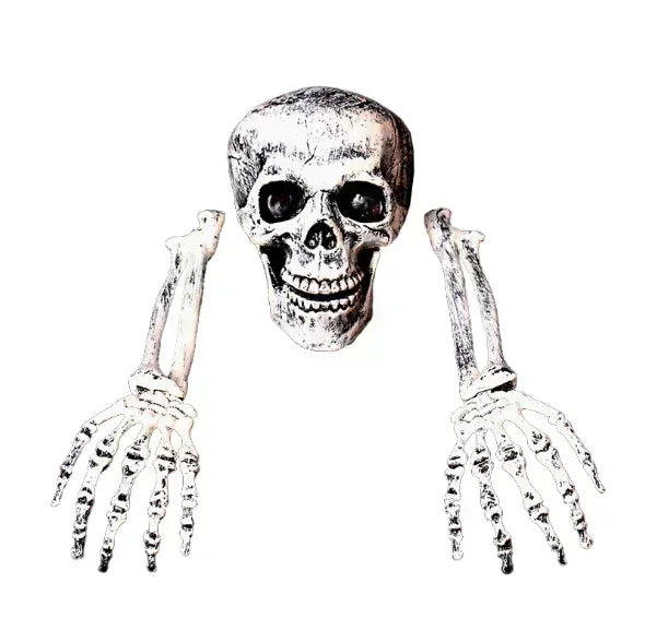 Decoración innovadora de huesos de esqueleto para Halloween: accesorio de calavera aterrador