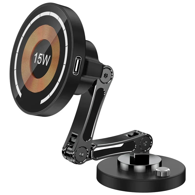 Magnetic Car Wireless Charger Stand - iPhone 15/14/13/12 Mount