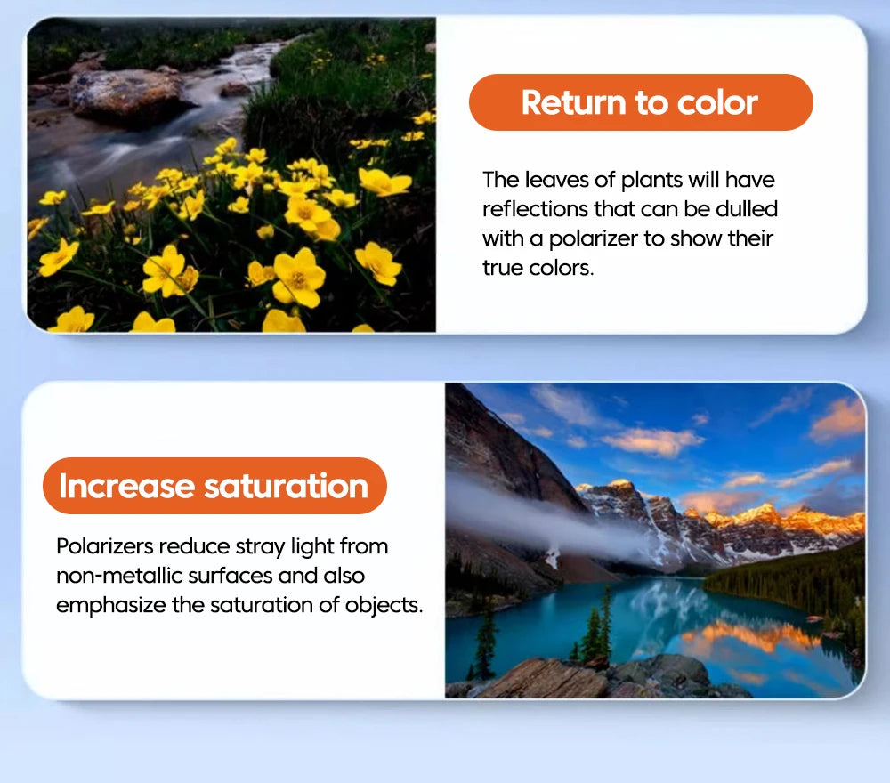 Universal Camera Lens Filter Kit - CPL UV Polarizer for Smartphones