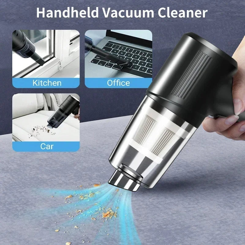 Portable Wireless Car Vacuum - Compact High-Suction Handheld