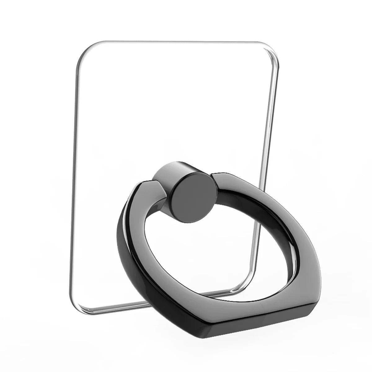Soporte de anillo para teléfono móvil con rotación de 360 grados, transparente