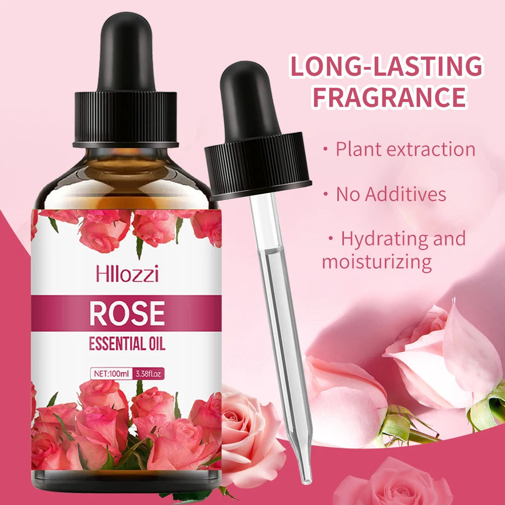 Rose Essential Oil - Face & Body Moisturizing Massage Treatment