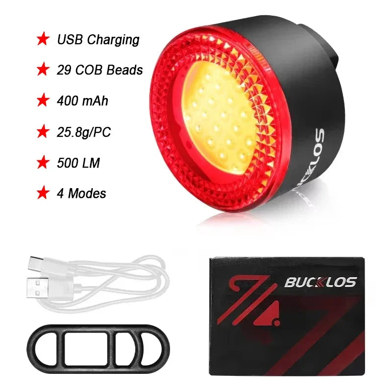 Bicycle Rear Light Front Light Set - USB Rechargeable LED COB