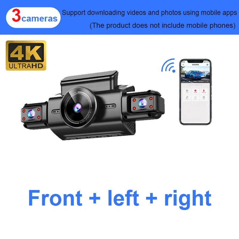 4K HD Hidden Dash Cam - Night Vision - 24/7 Monitor