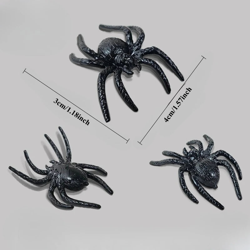 Realistic Plastic Spider Prank Props - Halloween Decorations
