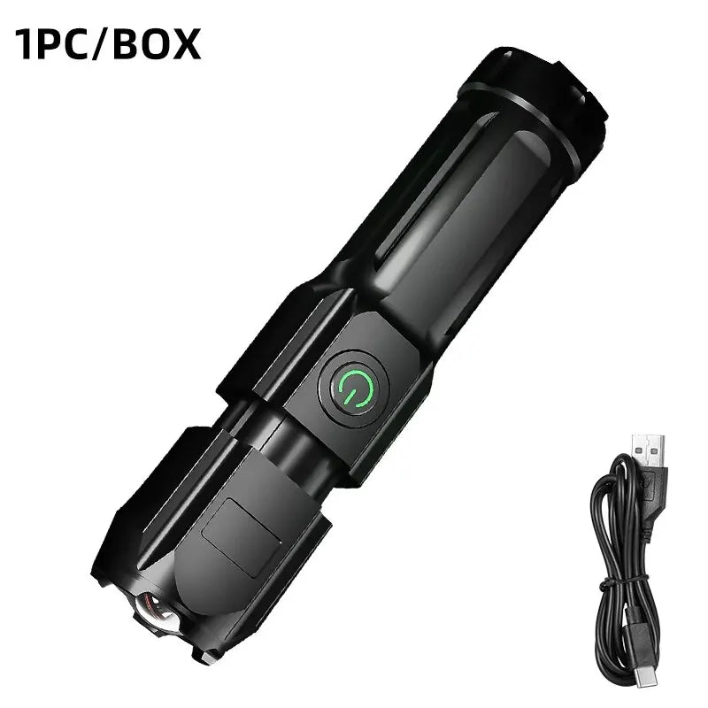Tactical LED Flashlight - Rechargeable 100000 Lumen