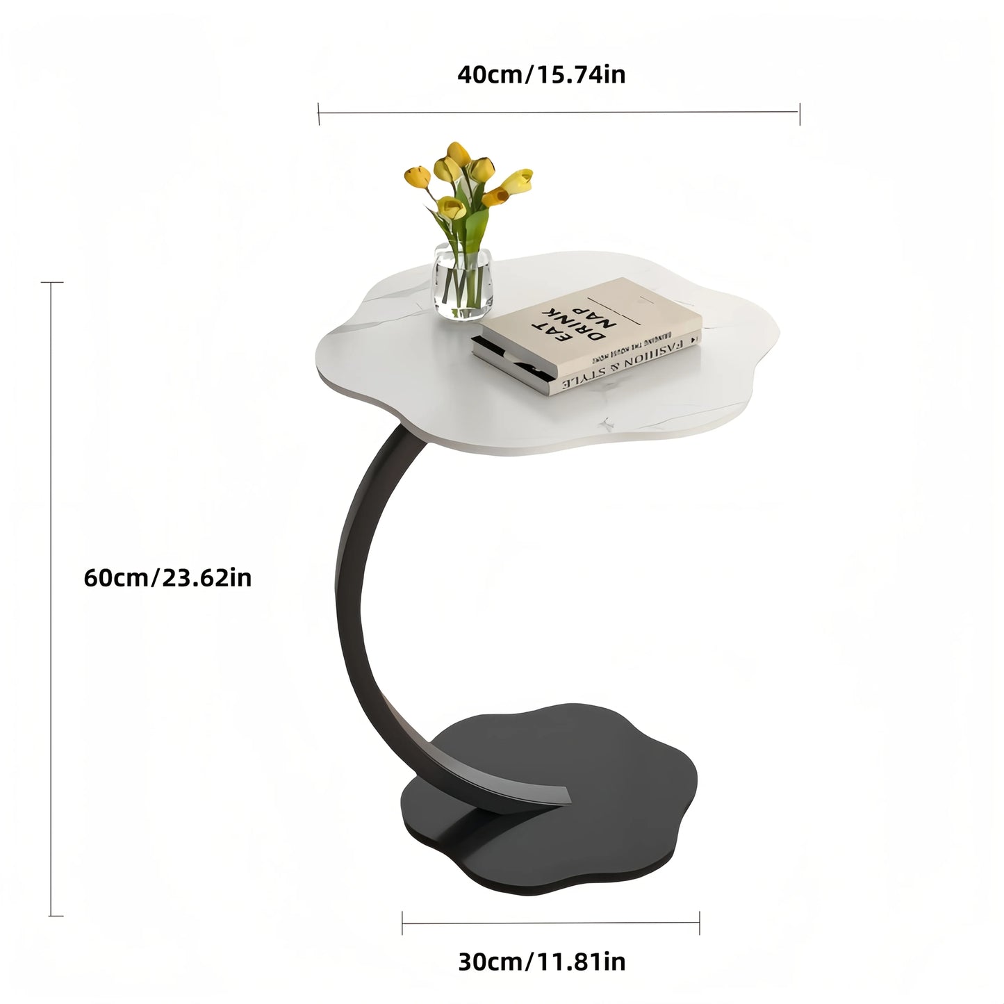 Light Luxury Round Side Table - Modern Metal Coffee Table